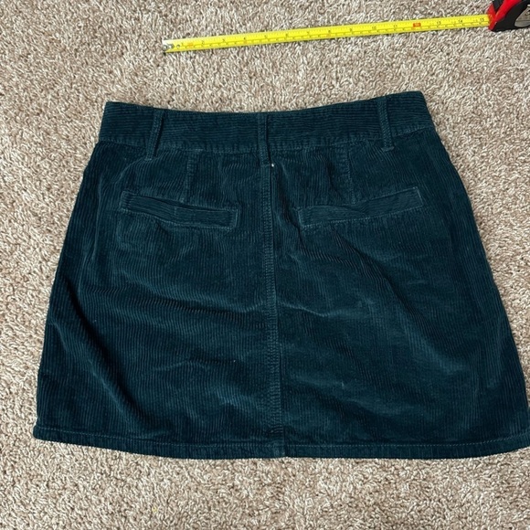 American Eagle Women’s Green Corduroy High Rise A Line Skirt Size 6 - Picture 3 of 7